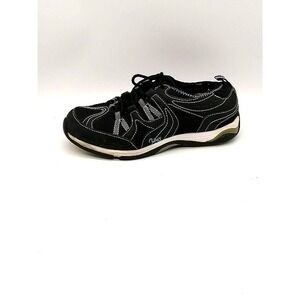 Ryka Sneakers Womens Black 7 Leather Running Walking Shoes Stretch Casual